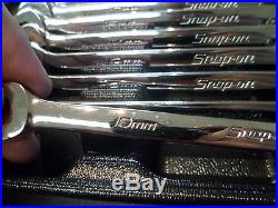 Snap-On 10pc Metric Flank Drive Plus Combination Wrench Set SOEXM710