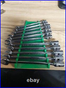 Snap-On 11 piece Metric flex head Socket combo wrench set 19mm 8mm FHOM