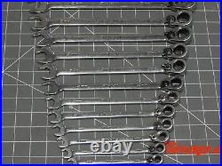 Snap On 12Pc Metric Flank Dr Plus Ratcheting Wrench Set 8MM 9MM 10MM 19MM SOEXRM