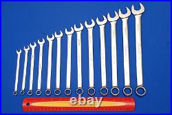 Snap-On 13 Pc Red Foam Flank Drive Plus Metric Combination Wrench Set 7mm-19mm