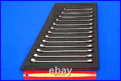 Snap-On 13 Pc Red Foam Flank Drive Plus Metric Combination Wrench Set 7mm-19mm