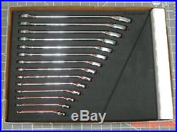 Snap On 14Pc Metric Flank Drive Plus Ratchet Wrench Set 6MM 19MM Tray SOXRRM01