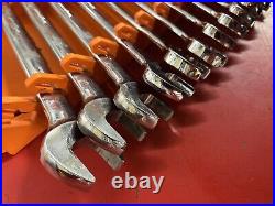 Snap On 14pc 12-Point Metric Chrome Combination Wrench Set 10-24mm