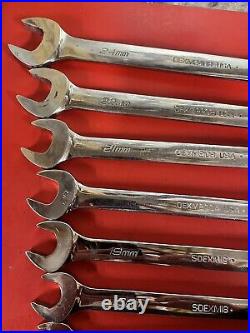 Snap On 14pc 12-Point Metric Chrome Combination Wrench Set 10-24mm