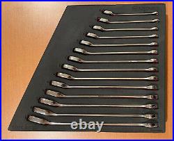 Snap-On 14pc 12-Point Metric Flank Drive Ratcheting Wrench Set SOXRRM01FBRA