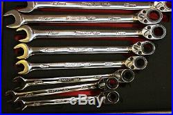 Snap On 14pc Metric Flank Drive Plus Reversible Ratcheting Wrench Set 619mm