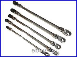 Snap On 5 Piece 12Pt Metric Double Flex Reversible Ratchet Wrench Set XFRRM705