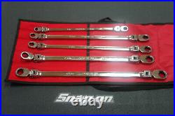Snap-On 5 pc 12-Point Metric Flank Drive Double Flex Ratcheting Box Wrench Set