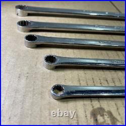 Snap On 5pc 12-Point Ratcheting Metric Box Wrench Set 10,12,14,17,19mm