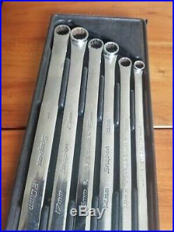Snap On 6pc 12 Point Metric Flank Drive 0 Offset Double Box Wrench Set XDHFM606