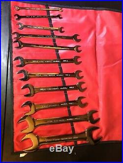 Snap-On Brand New 11pc Metric Low Torque Slimline Open End Wrench Set (6-36 mm)