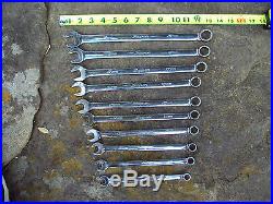 Snap On Combination Wrench Set Long Metric 10 pc 12 pt Flank Drive # SOEXLM710B