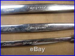 Snap-On Flex Head/Open End Metric Combination Wrench Set 10 mm12 mm1315 mm17 mm