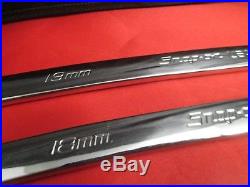 Snap On LONG Combination Wrench Set Flank Drive Plus Metric 10 Pieces SOEXLM710B