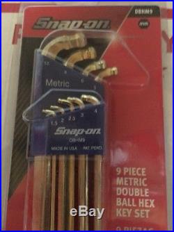 Snap On Long-Stubby Fractional And Metric Double Ball End Hex Wrench Sets