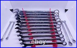 Snap On Metric 15 Piece Flank Drive Plus Combination Wrench Set 7-19, 21, 22mm