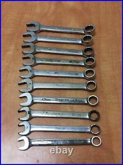 Snap On Metric Short Combination 10pc Wrench Set OEXM 10-19mm