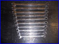 Snap-On OEXLM741B 10pc 12pt Long Metric Combo Wrench Set Great Cond (Dspl Case)