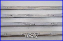 Snap On OEXM707 Metric Flank Drive Combination Wrench Set 10-17 FREE SHIPPING