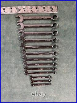 Snap-On OEXM 13pc 12 Pt 6 pt Metric Combination Wrench Set 4-15mm