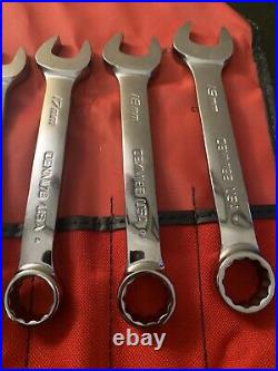Snap-On OEXSM714K 14 Pc Flank Drive Short Combo Metric Wrench Set 6mm-19mm