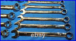 Snap On SOEXFSET1BR 38pc 12-Pt Metric/SAE Combination Wrench Master Set in FOAM