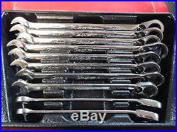 Snap-On SOEXRM710 10 Piece Metric Flank Drive Ratcheting Combination Wrench Set