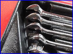 Snap-On SOEXRM710 10 Piece Metric Flank Drive Ratcheting Combination Wrench Set
