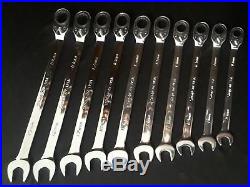 Snap On SOXRRM710 10PC Metric Flank Dr Plus Ratcheting Wrench Set