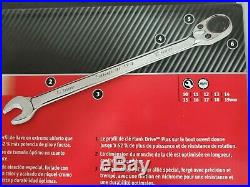 Snap-On SOXRRM710 10 pc Metric Reversible Ratcheting Combination Wrench Set
