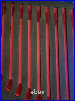 Snap On Tool Metric Flank Drive Wrench Set Foam Organizer red fmwr01br