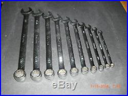 Snap On Tools 10 Piece SAE Combination Wrench Set 5/16 7/8 OEX710