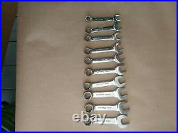 Snap On Tools 10pc Metric Midget Short Combination Wrench Set 10-19mm
