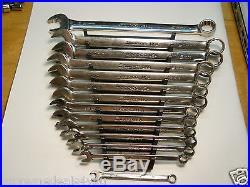 Snap-On Tools 14Pcs Metric Flank Drive Plus 12Point Combination Wrench Set 7-21M