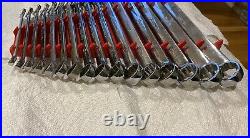 Snap On Tools 16pc Metric Combination Wrench Set 9mm-24mm SOEXM710 OEXM705