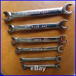 Snap On Tools 6 Pc Metric Double Flare Nut/Line Wrench Set RXFMS606B Ships Free