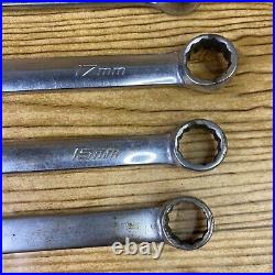 Snap On Tools 9 Piece Metric Combination Wrench Mixed Set 11-15mm 17-19mm & 21mm