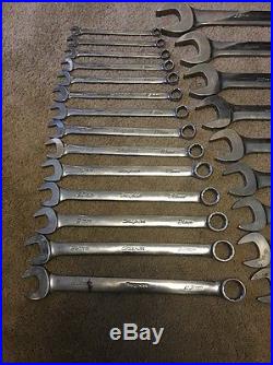 Snap On Tools Huge Metric Wrench Set 10-36 MM 23 Piece Set 12 Point 1600$ Retail