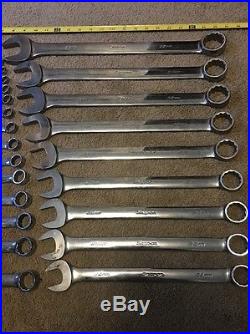 Snap On Tools Huge Metric Wrench Set 10-36 MM 23 Piece Set 12 Point 1600$ Retail