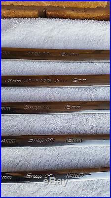 Snap On Tools Long 6 Piece 12 Point Metric Box Wrench Spanner Set 10mm 20mm