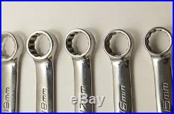 Snap On Tools OEXM713B 10mm 22mm FLANK DRIVE Metric Combination Wrench Set