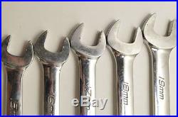 Snap On Tools OEXM713B 10mm 22mm FLANK DRIVE Metric Combination Wrench Set