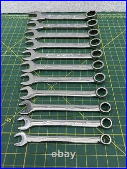 Snap On Tools OEXM 11pc 12pt Metric Chrome Combination Wrench Set 9-19mm USA