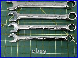 Snap On Tools OEXM 11pc 12pt Metric Chrome Combination Wrench Set 9-19mm USA