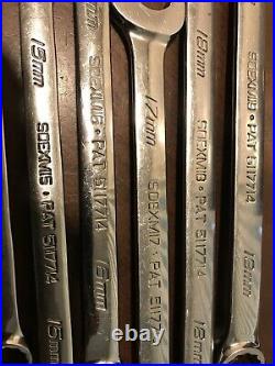 Snap On Tools USA Flank drive Plus Wrench Set Metric 10-19mm SOEXM710 Spanner