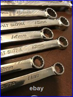 Snap On Tools USA Flank drive Plus Wrench Set Metric 10-19mm SOEXM710 Spanner