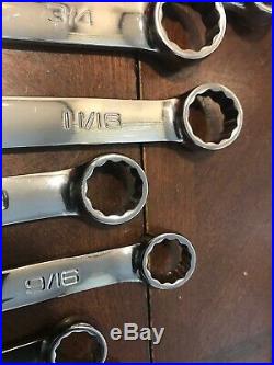 Snap On Tools USA Flank drive Wrench Set Combination SAE Standard 3/8 7/8 inch