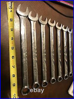 Snap On Tools USA Flank drive Wrench Set Metric 10-17mm OEXM707B Spanner 12pt 7p