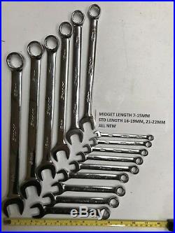 Snap On Wrench Set Metric Combination 7-22mm