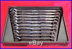 Snap-on 10 pc 12 Point Metric Flank Drive Plus Combination Wrench Set